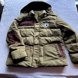 Coofandy Olive Green  Quilted Parka Jacket- Size L
